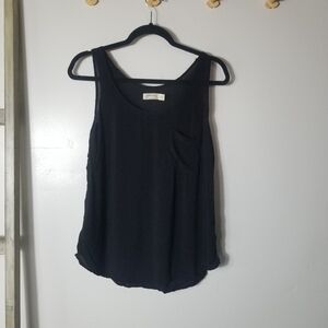 FADED GLORY WOMEN'S BLACK TANK WITH POCKET SIZE SMALL